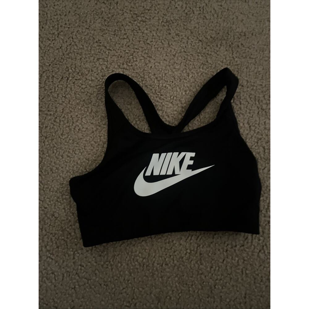 Nike Swoosh Women's Sports Bra Black 899370-010 Medium Support Racerback Medium - Picture 3 of 6